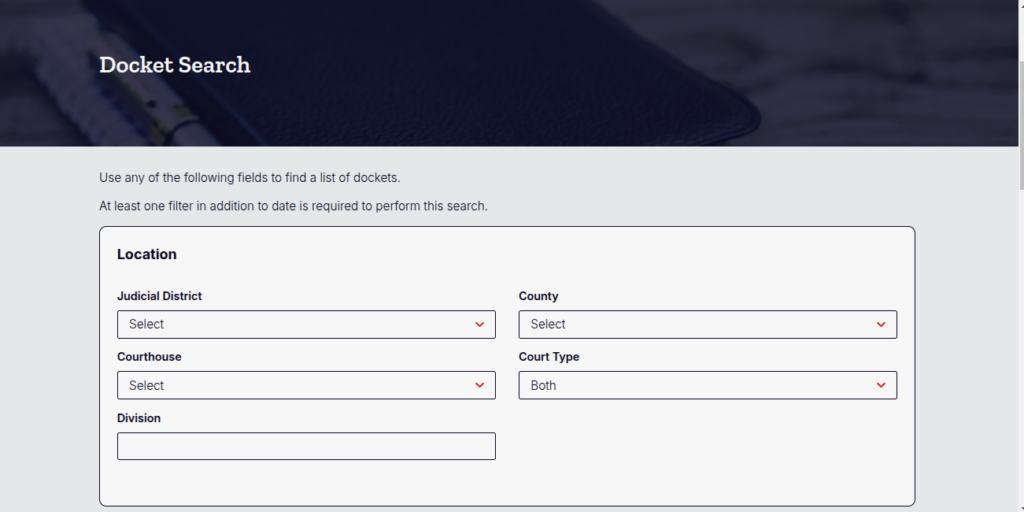 Colorado Judicial Branch Docket Search online