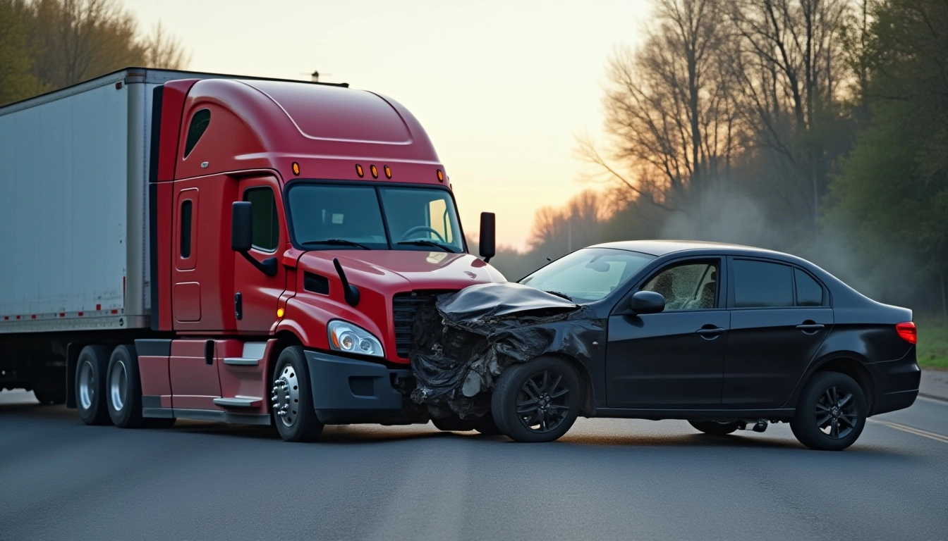 a-semi-truck-and-a-car-are-in-a-serious-accident__44906 - McDowell Law Firm Car accident