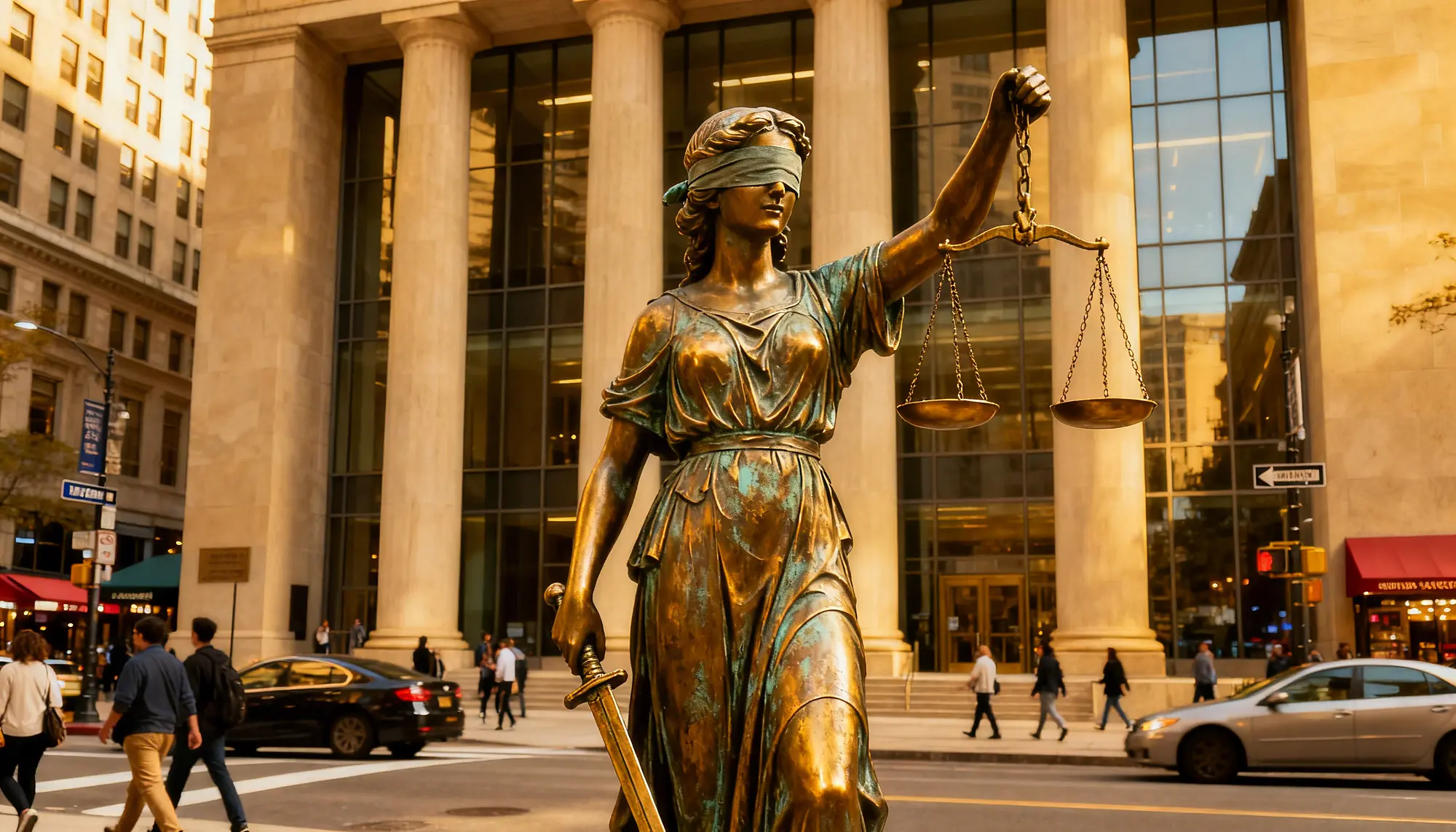 the statue of Lady Justice