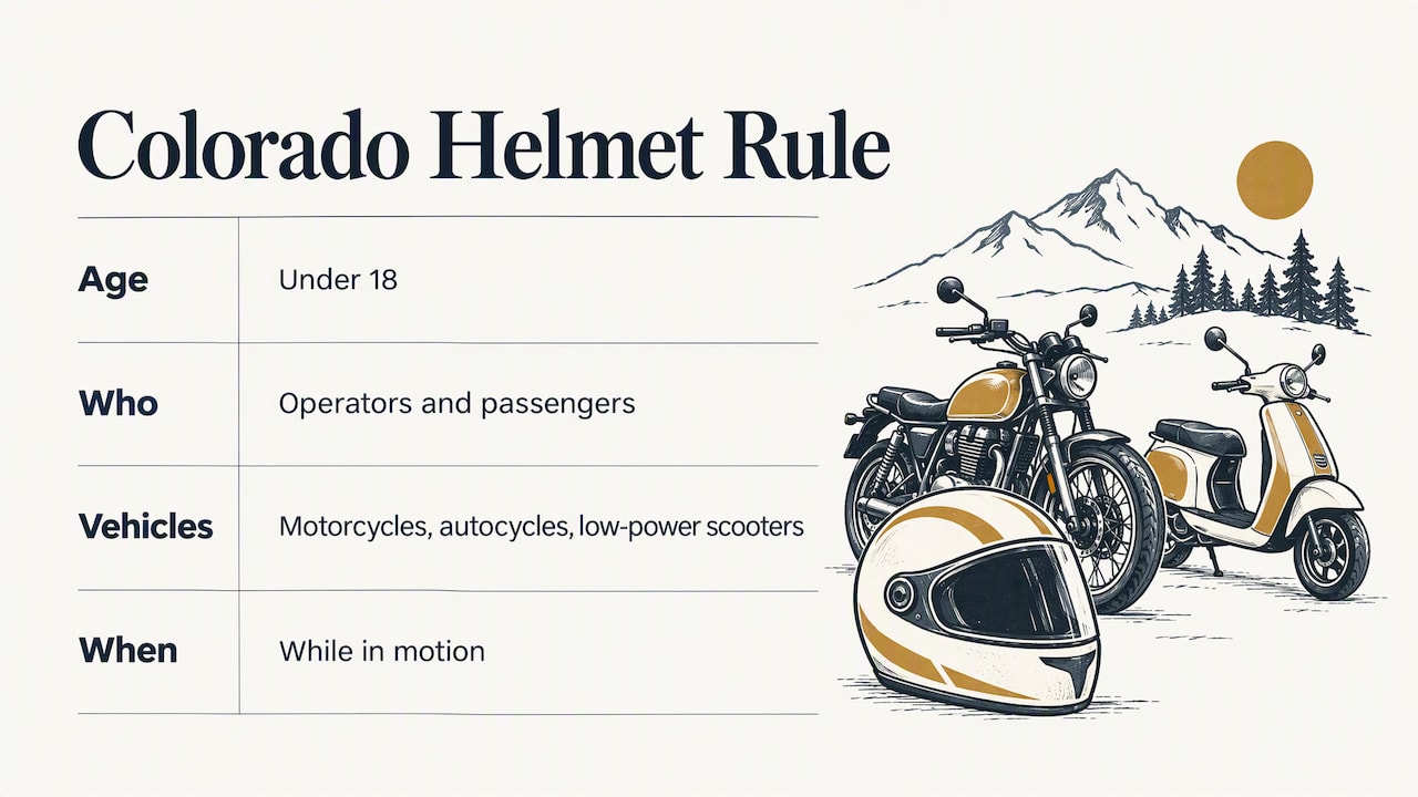 Which young Colorado riders must wear helmets
